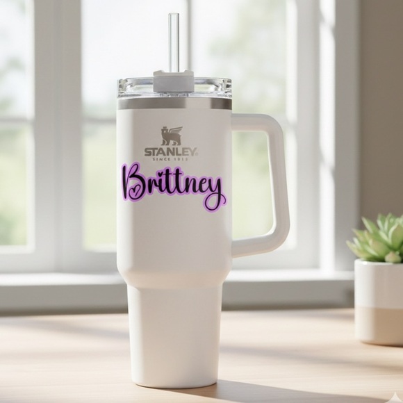 BTO Accessories - Custom Name Tumbler Sticker – Waterproof Vinyl Decal – Handmade